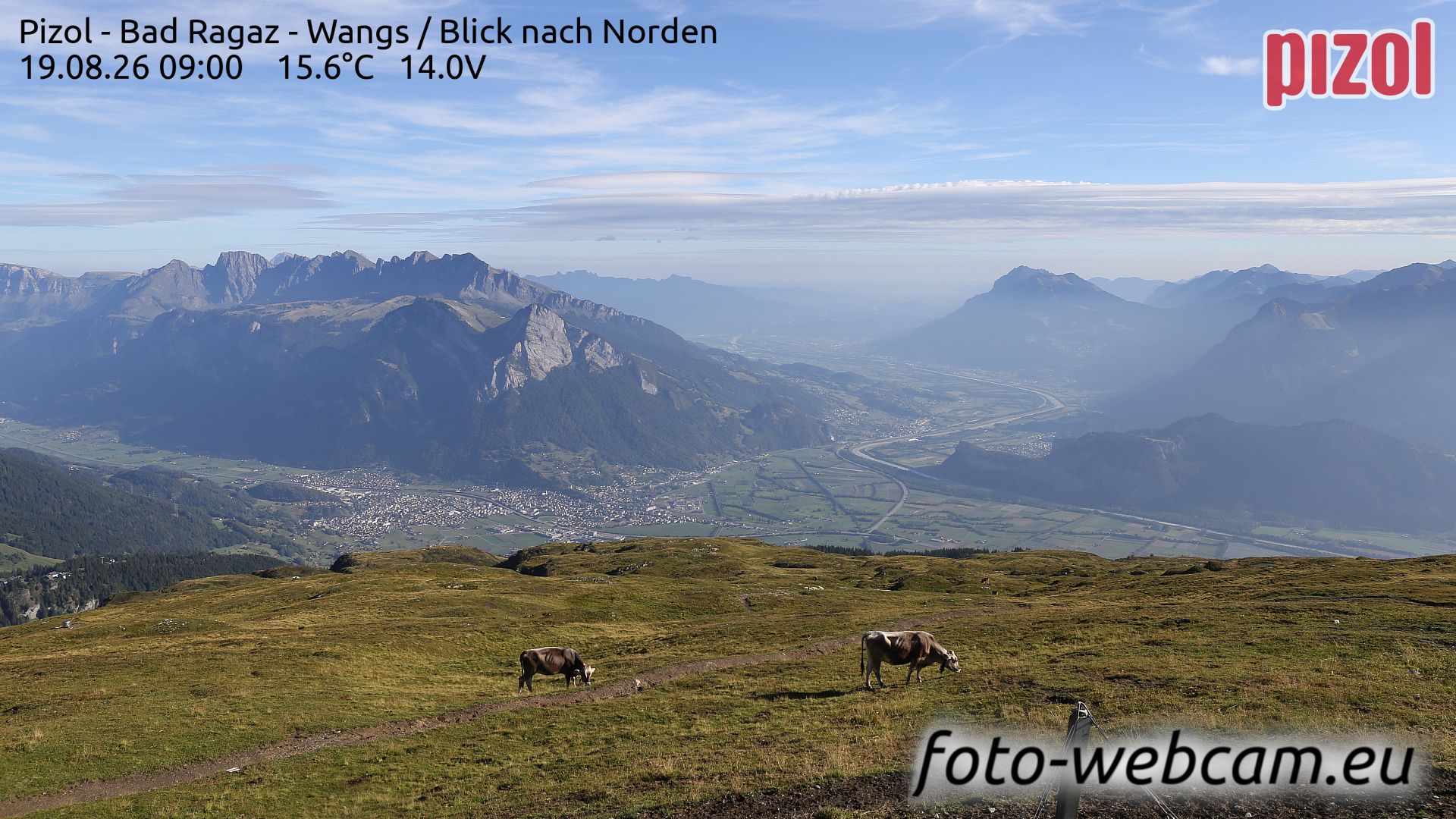 Pfäfers: Pizol - Bad Ragaz - Wangs - Blick nach Norden