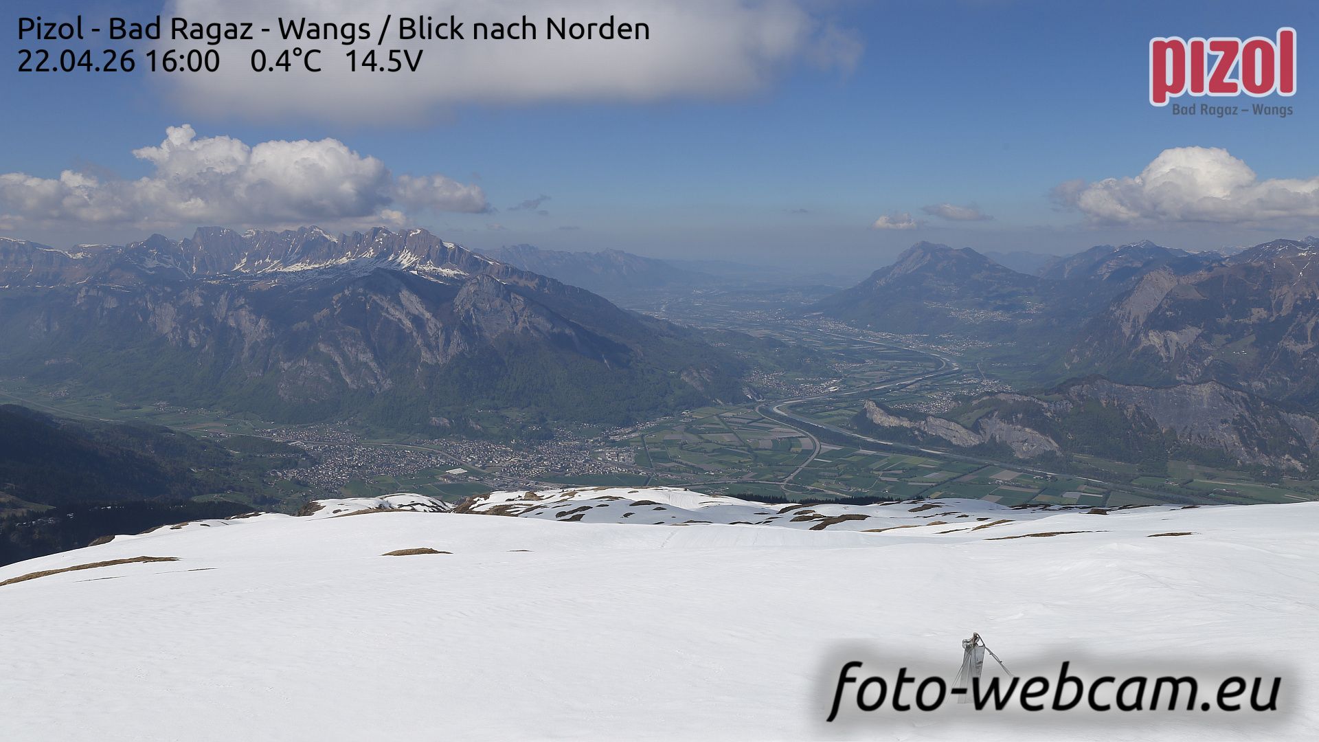 Pfäfers: Pizol - Bad Ragaz - Wangs - Blick nach Norden