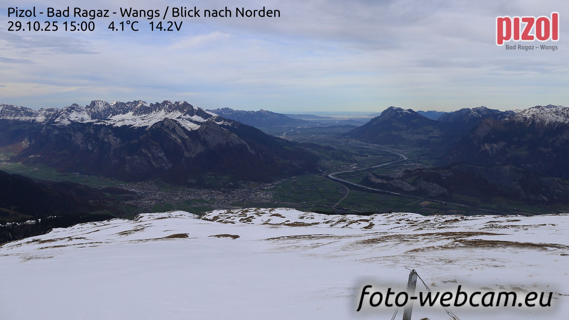 Pfäfers: Pizol - Bad Ragaz - Wangs - Blick nach Norden