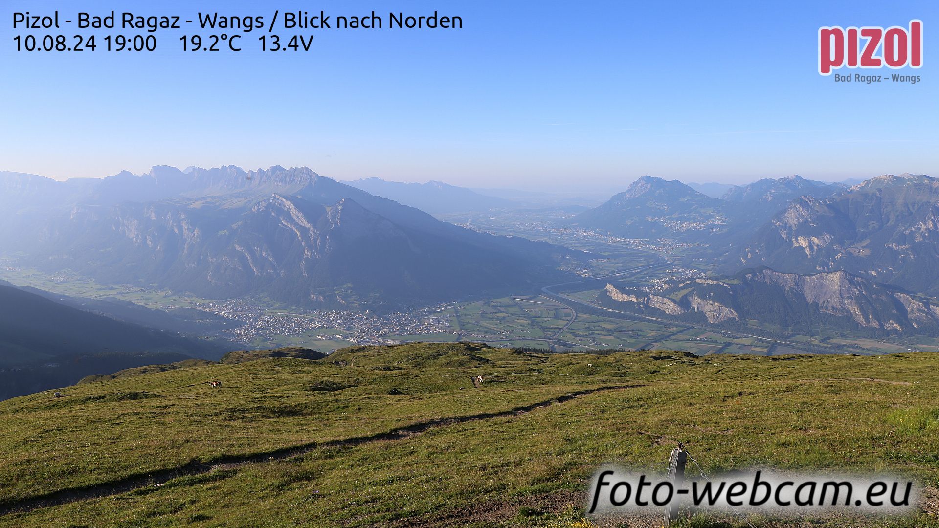 Pfäfers: Pizol - Bad Ragaz - Wangs - Blick nach Norden