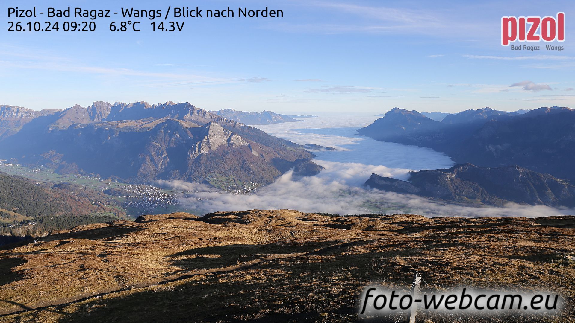 Pfäfers: Pizol - Bad Ragaz - Wangs - Blick nach Norden