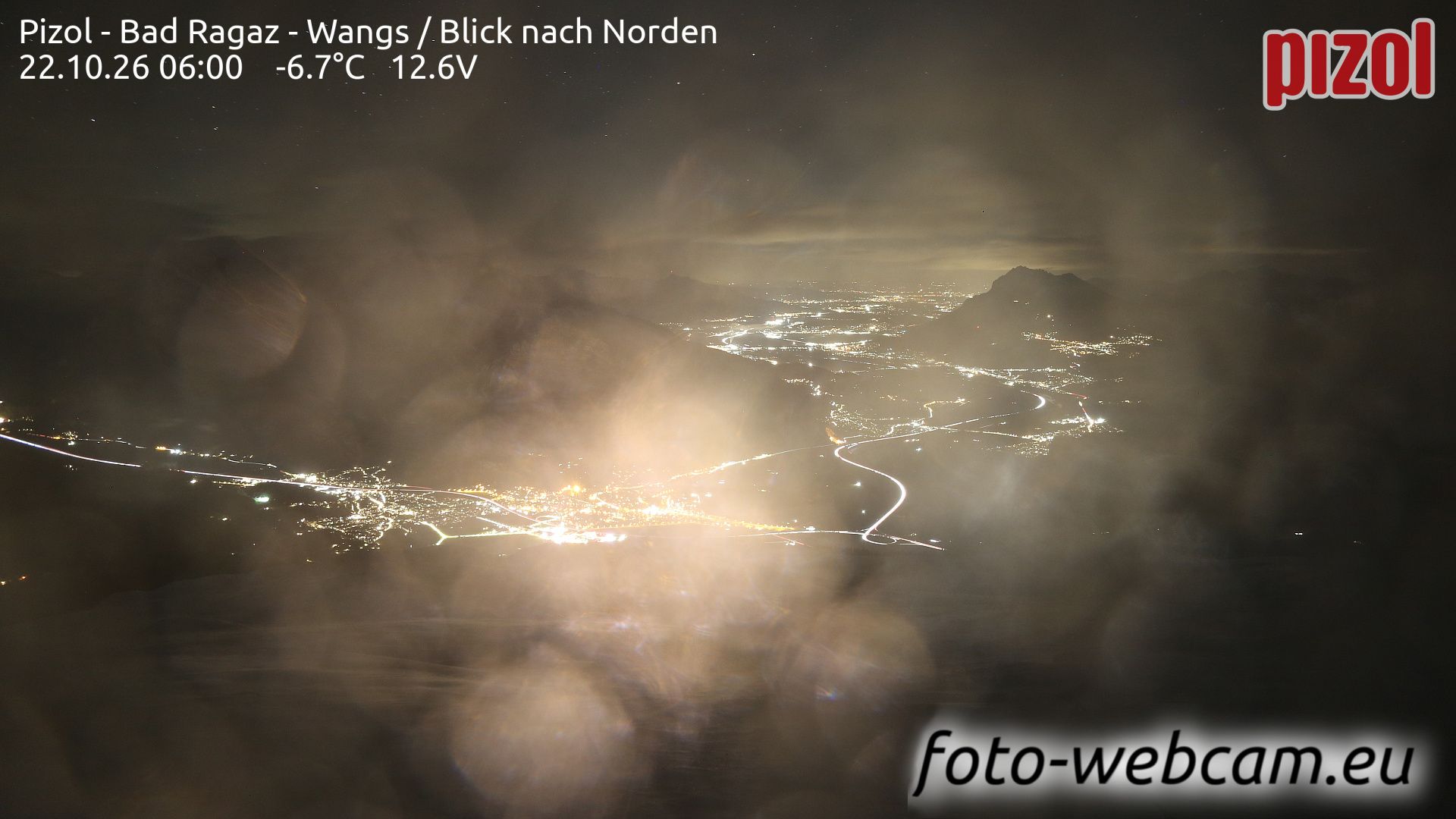 Pfäfers › Norden: Pizol - Bad Ragaz - Wangs - Blick nach Norden