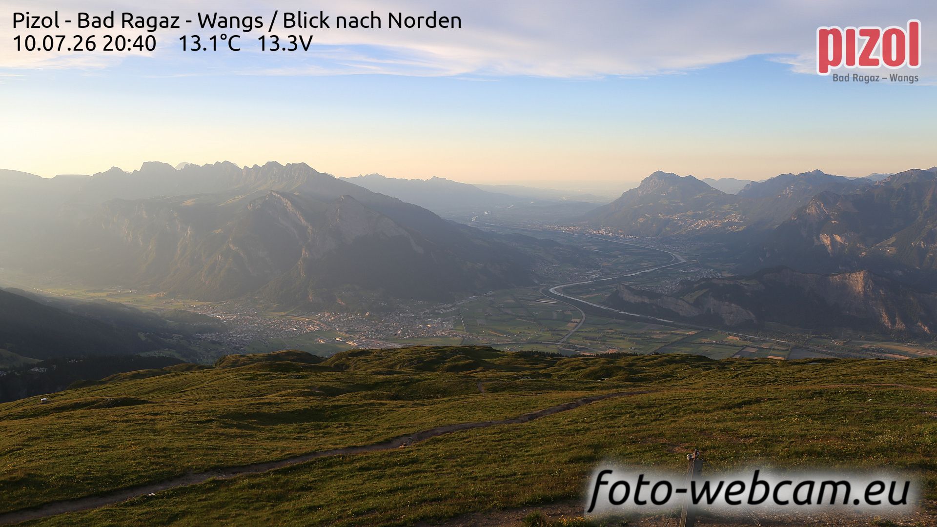 Pfäfers: Pizol - Bad Ragaz - Wangs - Blick nach Norden