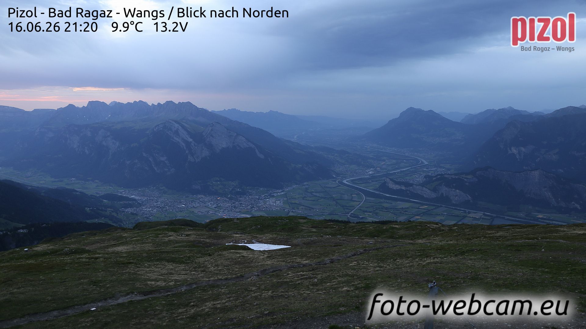 Pfäfers: Pizol - Bad Ragaz - Wangs - Blick nach Norden