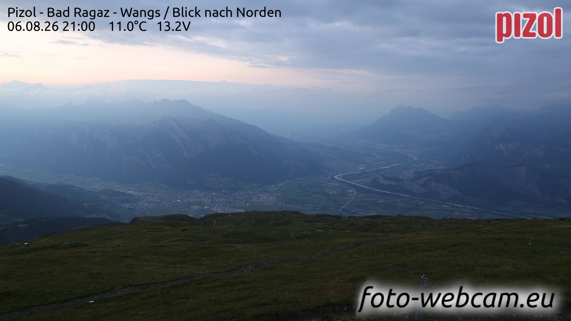Pfäfers: Pizol - Bad Ragaz - Wangs - Blick nach Norden
