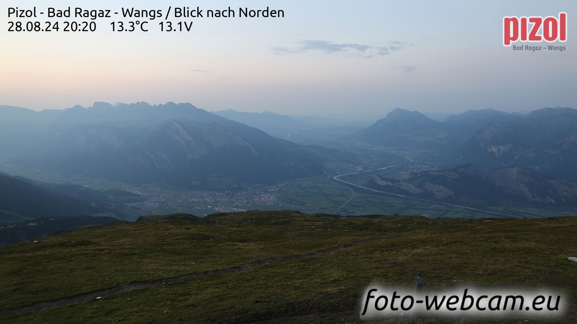 Pfäfers: Pizol - Bad Ragaz - Wangs - Blick nach Norden