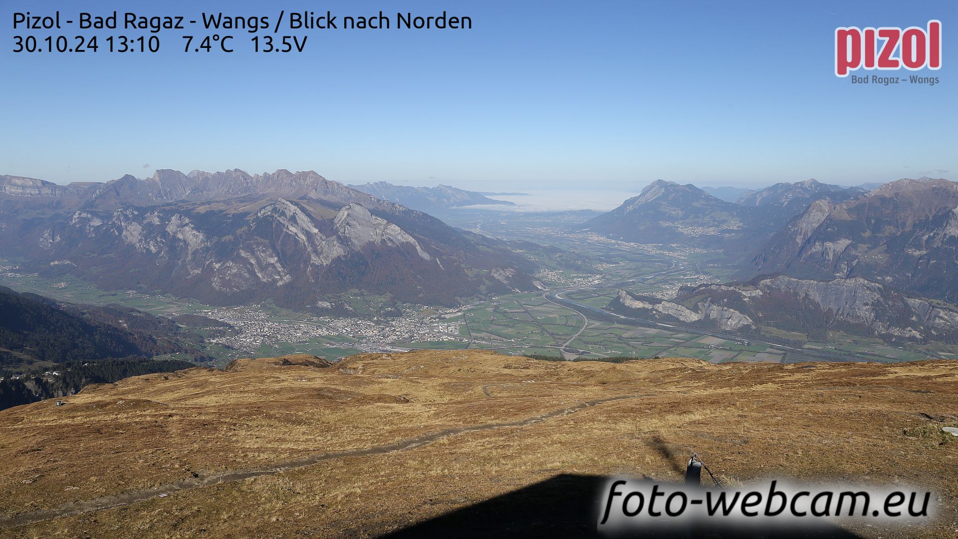 Pfäfers: Pizol - Bad Ragaz - Wangs - Blick nach Norden