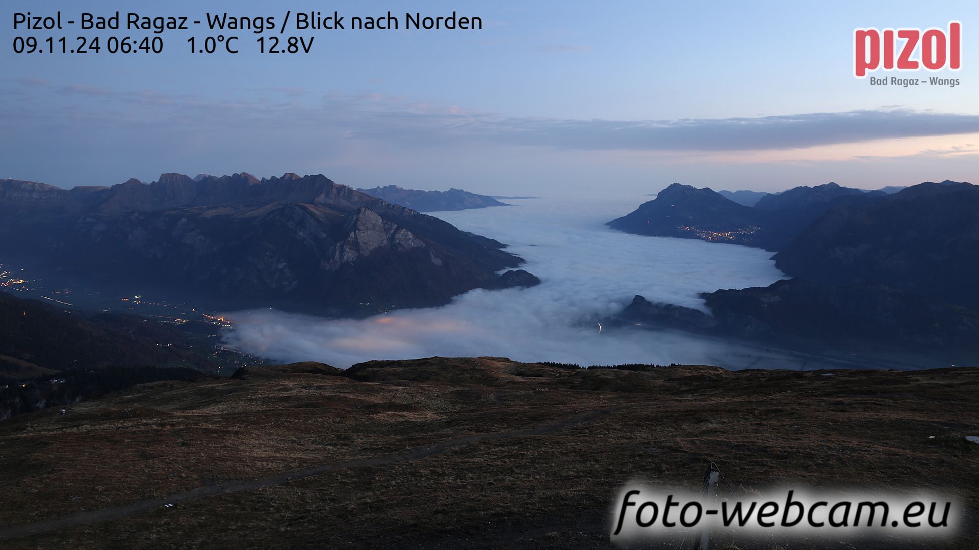 Pfäfers: Pizol - Bad Ragaz - Wangs - Blick nach Norden