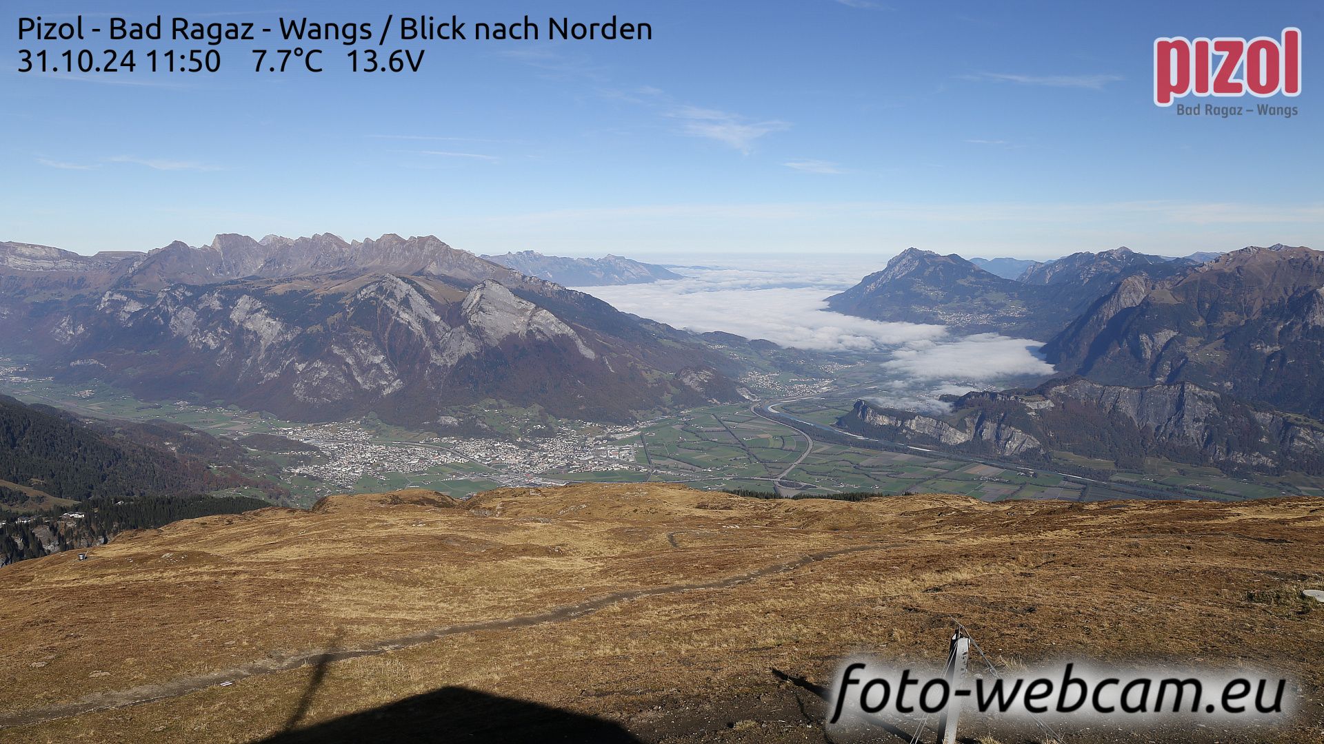 Pfäfers: Pizol - Bad Ragaz - Wangs - Blick nach Norden