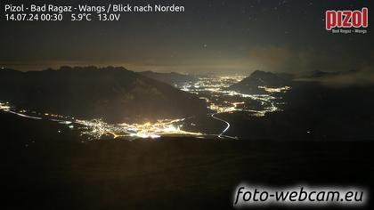 Pfäfers: Pizol - Bad Ragaz - Wangs - Blick nach Norden