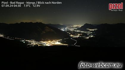 Pfäfers: Pizol - Bad Ragaz - Wangs - Blick nach Norden