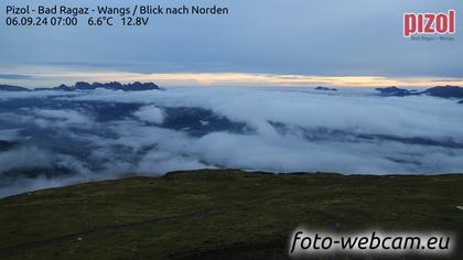 Pfäfers: Pizol - Bad Ragaz - Wangs - Blick nach Norden