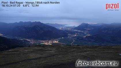 Pfäfers: Pizol - Bad Ragaz - Wangs - Blick nach Norden