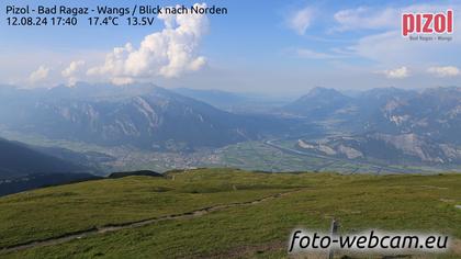 Pfäfers: Pizol - Bad Ragaz - Wangs - Blick nach Norden