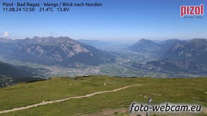 Pfäfers: Pizol - Bad Ragaz - Wangs - Blick nach Norden