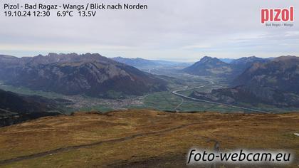 Pfäfers: Pizol - Bad Ragaz - Wangs - Blick nach Norden