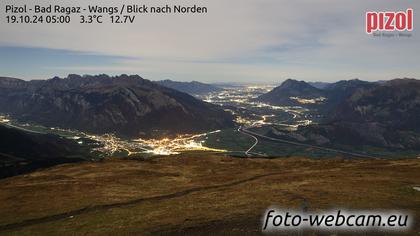 Pfäfers: Pizol - Bad Ragaz - Wangs - Blick nach Norden