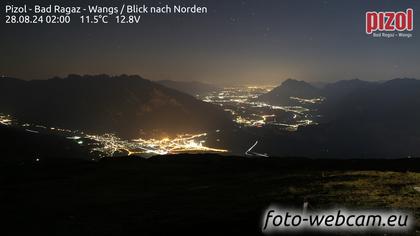 Pfäfers: Pizol - Bad Ragaz - Wangs - Blick nach Norden