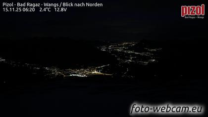 Pfäfers: Pizol - Bad Ragaz - Wangs - Blick nach Norden