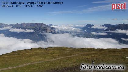 Pfäfers: Pizol - Bad Ragaz - Wangs - Blick nach Norden