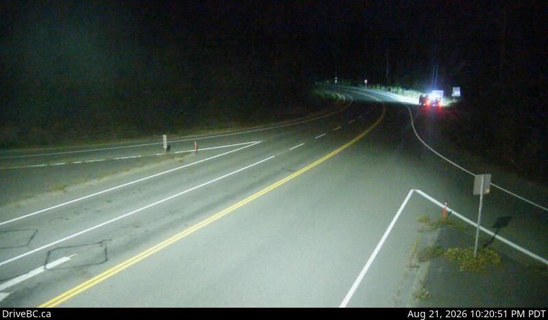 Traffic Cam Area H › East: Hwy 19 at Horne Lake Rd, looking east