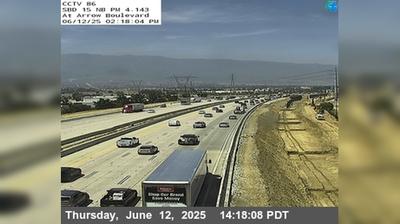 Traffic: Rancho Cucamonga I-15 at Arrow