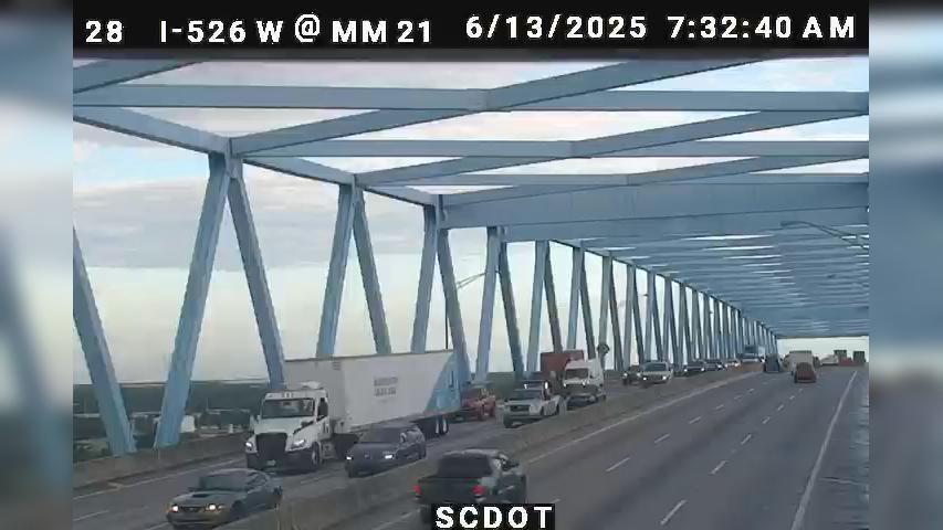 Traffic Cam Charleston: I-526 W @ MM 21 (Don Holt Bridge)