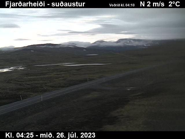 Traffic Cam Egilsstair: Fjarðarheiði