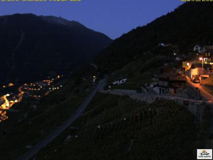 Ravoire: Vue sur la route du Col de la Forclaz sur Martigny - France