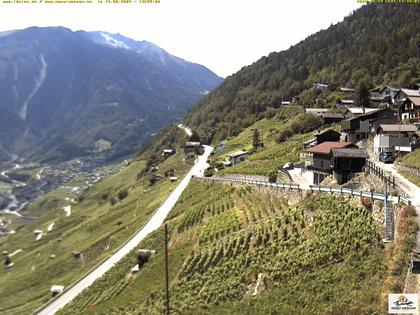 Ravoire: Vue sur la route du Col de la Forclaz sur Martigny - France