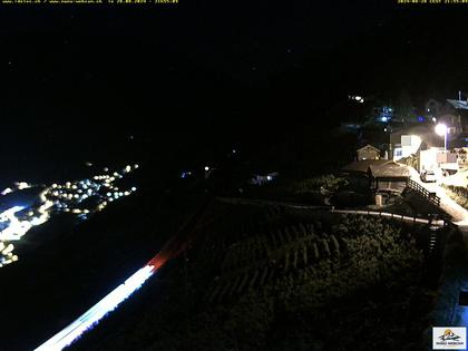 Ravoire: Vue sur la route du Col de la Forclaz sur Martigny - France