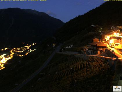 Ravoire: Vue sur la route du Col de la Forclaz sur Martigny - France