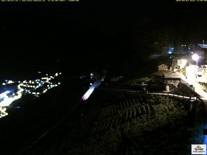 Ravoire: Vue sur la route du Col de la Forclaz sur Martigny - France