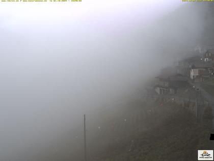 Ravoire: Vue sur la route du Col de la Forclaz sur Martigny - France