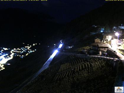 Ravoire: Vue sur la route du Col de la Forclaz sur Martigny - France