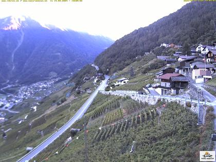 Ravoire: Vue sur la route du Col de la Forclaz sur Martigny - France