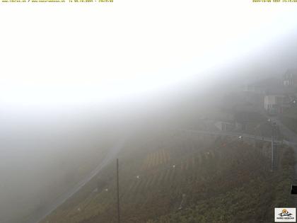 Ravoire: Vue sur la route du Col de la Forclaz sur Martigny - France