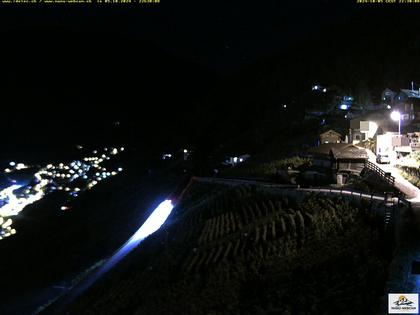 Ravoire: Vue sur la route du Col de la Forclaz sur Martigny - France