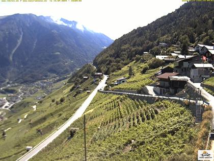 Ravoire: Vue sur la route du Col de la Forclaz sur Martigny - France