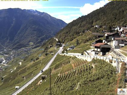 Ravoire: Vue sur la route du Col de la Forclaz sur Martigny - France