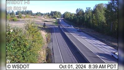 Traffic Cam Lambert › South: I-5 SB at MP 11.7: SR502 on ramp