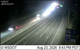 Traffic Cam University Place: I-5 at MP 120.4: JBLM South