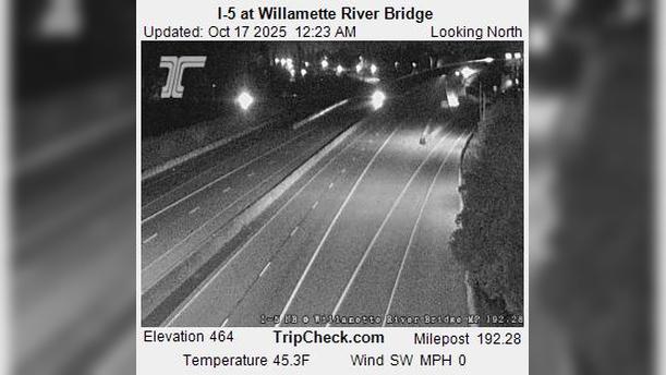 Traffic Cam Glenwood: I-5 at Willamette River Bridge