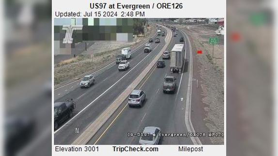 Traffic Cam Redmond: US 97 at Evergreen - ORE126