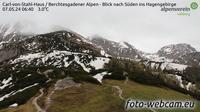 Konigssee: Carl-von-Stahl-Haus - Berchtesgadener Alpen - Blick nach Süden ins Hagengebirge - Recent