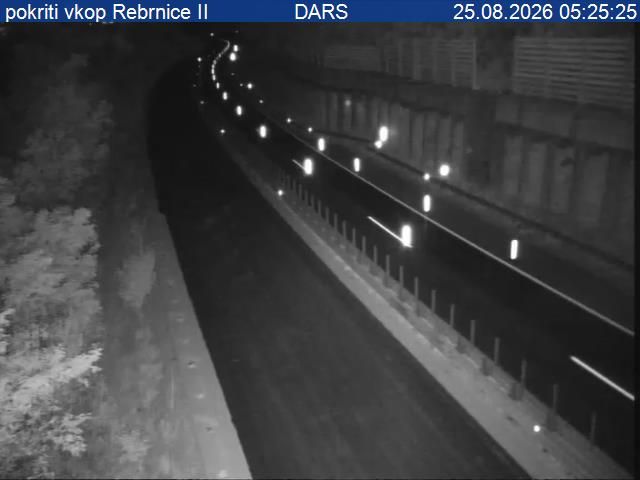 Traffic Cam Gorenji Zvanuti: H4, Razdrto - Vrtojba, pokriti vkop Rebrnice II