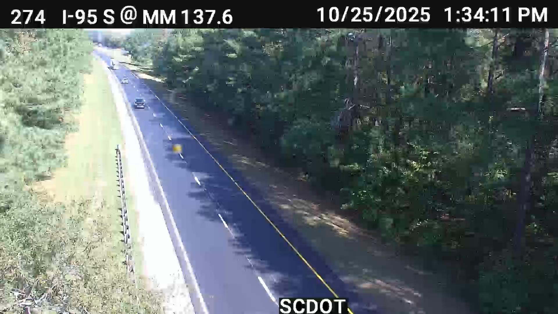 Traffic Cam Shiloh: I-95 S @ MM 137.6