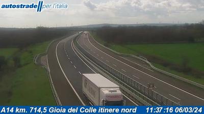 Preview delle webcam di Masseria Cuscito: A14 km. 714,5 Gioia del Colle itinere nord