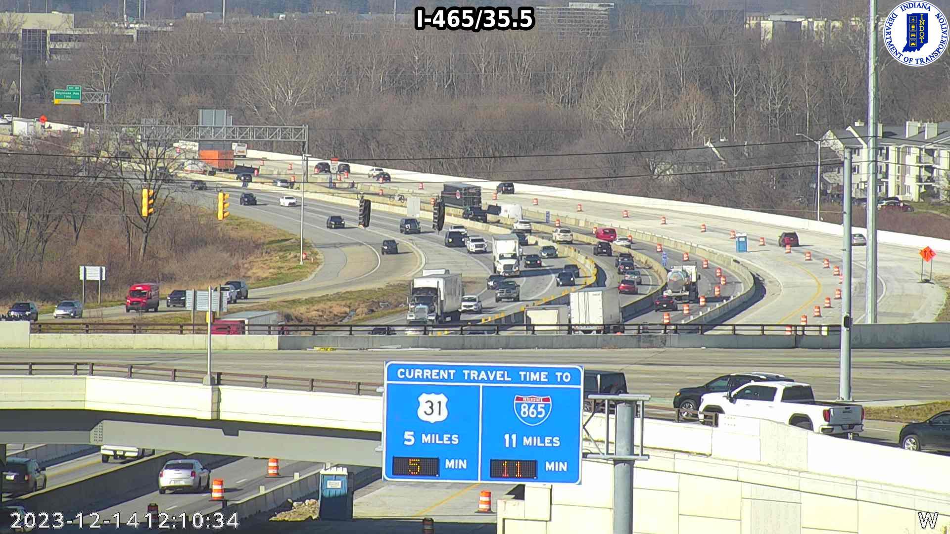 Traffic Cam Allisonville: I-465: I-465/35.5 - RD