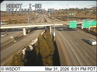 Traffic Cam Burien: I-90 at MP 9.2: Bellevue Way SE
